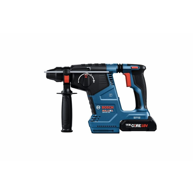 Bosch GBH18V-24CK24 18V Brushless Connected SDS-plus Bulldog 1 In. Rotary Hammer with (2) CORE 18V PROFACTOR Performance Batteries