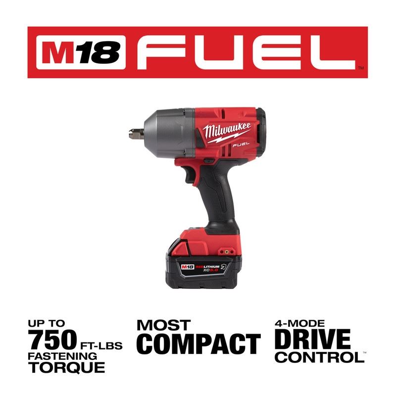 Milwaukee 2766-22R M18 FUEL High Torque 1/2in Impact Wrench with Pin Detent Kit