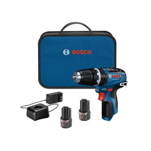 Bosch GSB12V-300B22 12V Max Brushless 3/8 In. Hammer Drill/Driver Kit with (2) 2.0 Ah Batteries