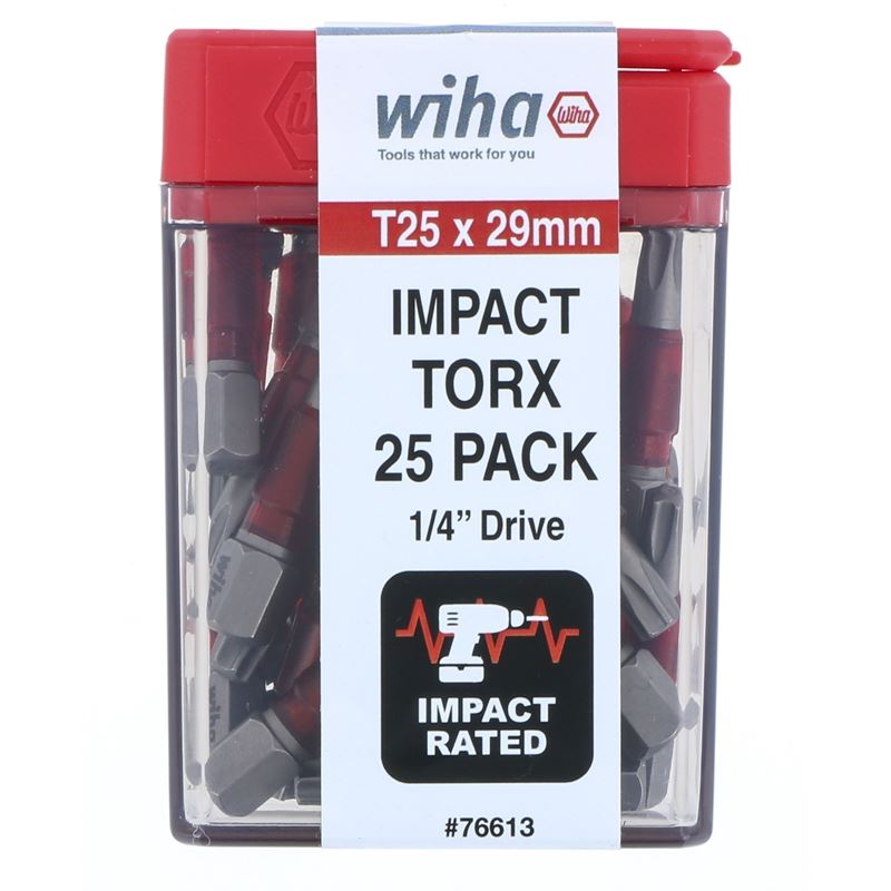 Wiha Terminator Impact Insert Bit TORX T25 Pack of 25 Bits