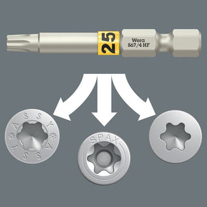 Wera 05060510001 867/4 Torx Hf Bits With Holding Function, Tx 30 X 50 Mm