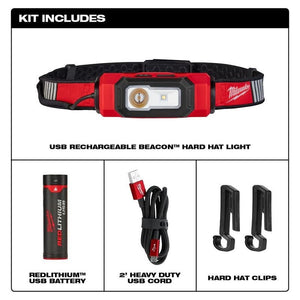 Milwaukee 2116-21 REDLITHIUM USB BEACON Hard Hat Light