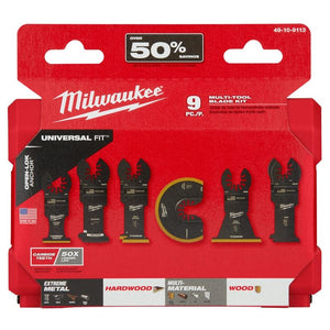 Milwaukee 49-10-9113 OPEN-LOK 9pc Multi-Tool Blade Kit