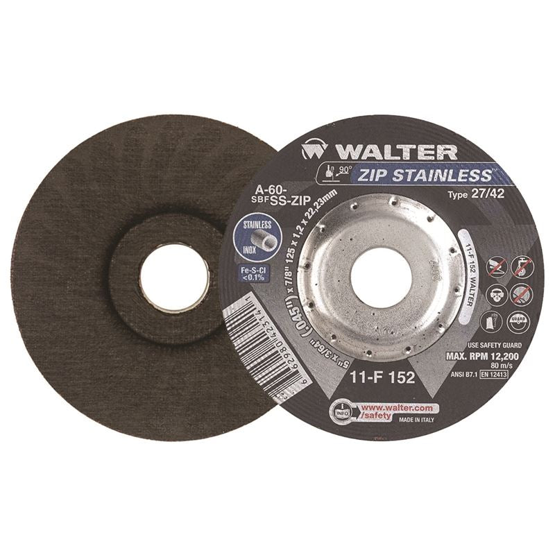 WALTER 11F152 ZIP STAINLESS 5in X 3/64in TYPE 27