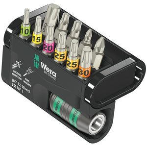 Wera 05057435001 Bit-Check 12 Wood Tx Hf 1, 12 Pieces