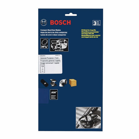 Bosch | CBS2814 3 pc. 28-7/8 In., 14 TPI General Purpose Portable Band Saw Blade