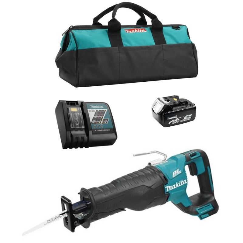 Makita DJR187RTX1 Cordless (5.0 Ah) Reciprocating Saw with Brushless Motor Kit