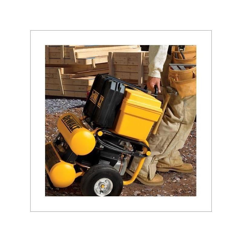 DEWALT | D55154 1.1 HP Continuous 4 Gallon Electric Wheeled Dolly-Style Air Compressor with Panel