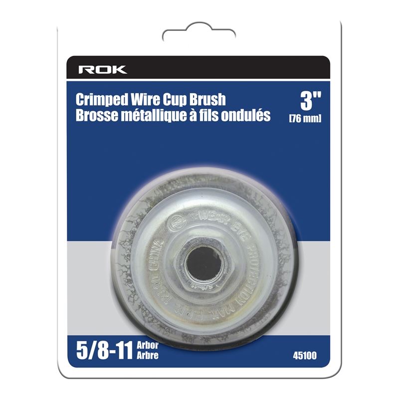 ROK 45100 3" Crimped Wire Cup Brush