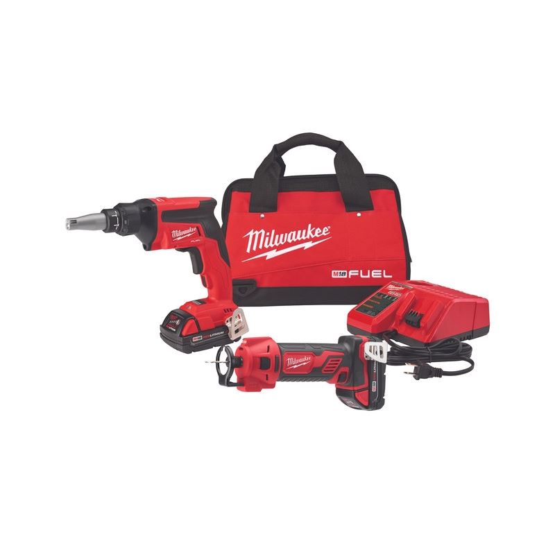 Milwaukee 2866-22CTP Drywall Gun Kit With Cutout Tool