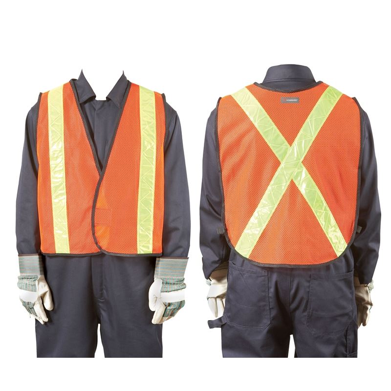 DYNAMIC DAYTIME ORANGE TRAFFIC VEST TEARAWAY