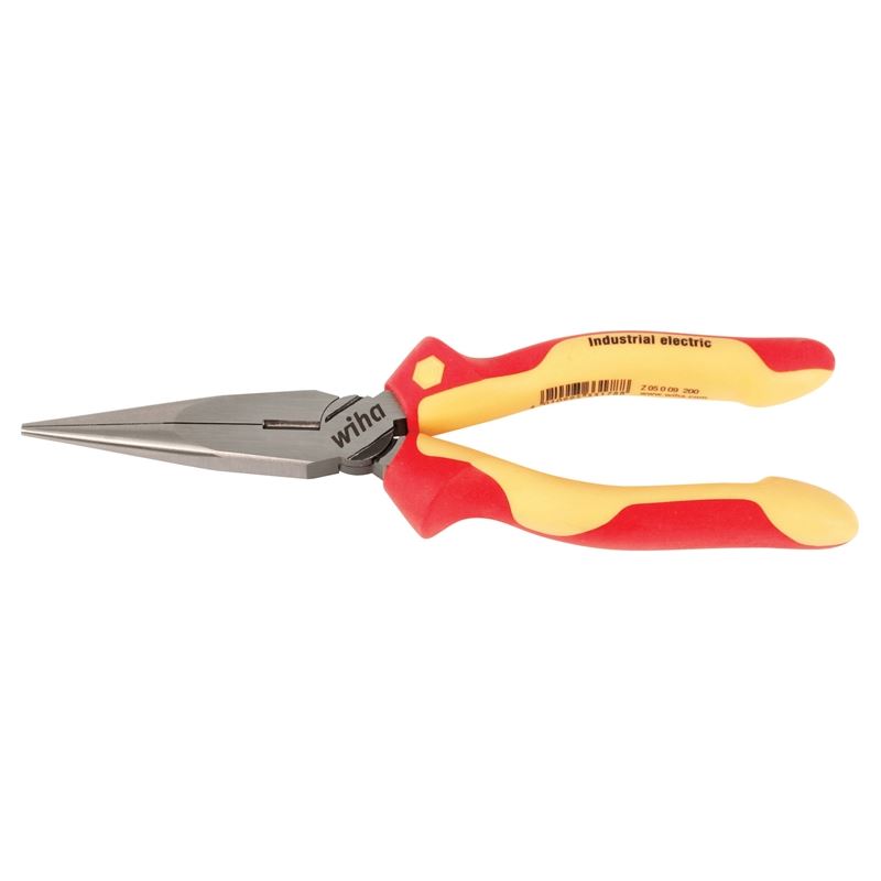 WIHA 32923 Insulated Industrial Long Nose Pliers 8 in