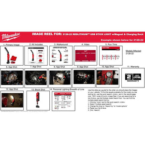 Milwaukee 2128-22 RLUSB STICK LIGHT KIT