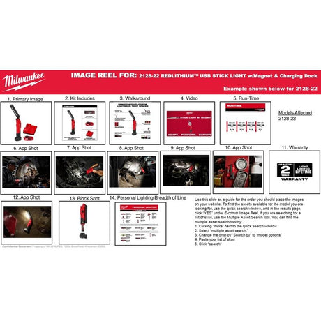 Milwaukee 2128-22 RLUSB STICK LIGHT KIT