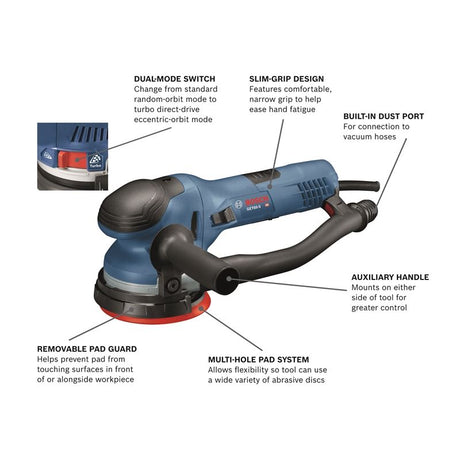 Bosch GET65-5N 5 In. Dual-Mode Random Orbit Sander