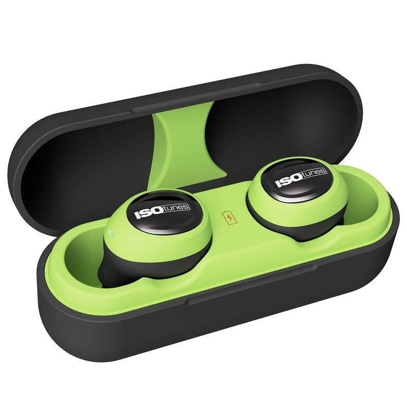 ISOtunes FREE True Wireless Noise-Isolating Earbuds - Green/Black