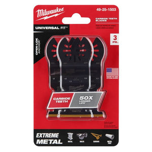 Milwaukee 49-25-1503 OPEN-LOK 1-3/8 in Titanium Enhanced Carbide Teeth Metal Blade 3 Pk