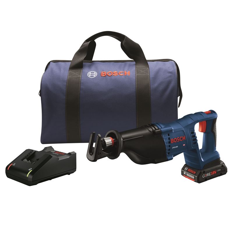 Bosch CRS180-B15 18V 1-1/8 In. D-Handle Reciprocating Saw Kit with (1) CORE18V 4.0 Ah Compact Battery