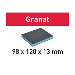 Abrasive sponge 98x120 x13 120 GR/6 Granat