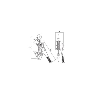 Jet 110403 1-1/2 Ton 5' Lift Klp Series Lever Chain Hoist - Heavy Duty