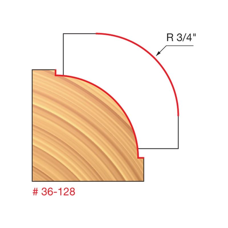 Freud | 36-128 3/4 Radius Beading Bit (Quadra-Cut)