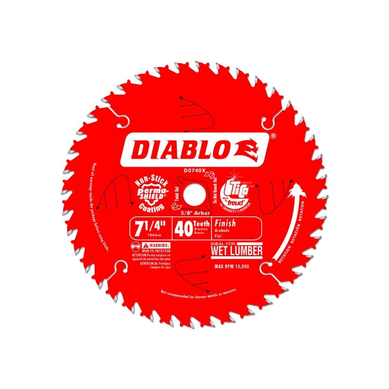 Diablo D0740A 7-1/4 in. x 40 Tooth Finish Saw Blade