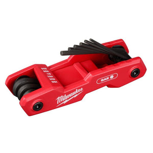 Milwaukee 48-22-2181 9 Key Folding Hex Key Set - SAE