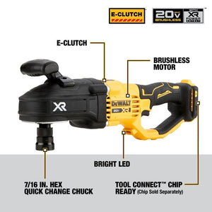 DEWALT DCD443B 20V MAX XR Brushless Cordless 7/16 in. Compact Quick Change Stud and Joist Drill with POWER DETECT Technology (Tool Only)