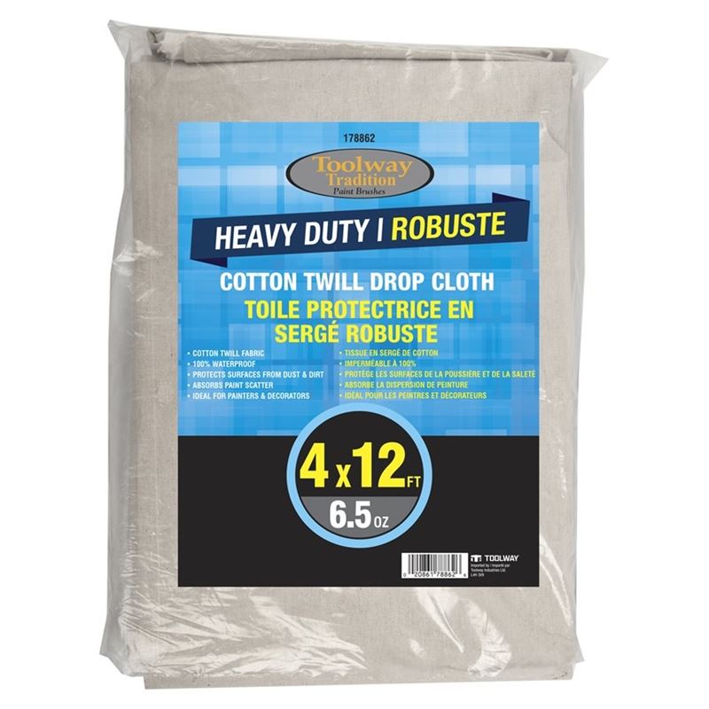 TOOLWAY COTTON DROP CLOTH H.D. 4FT x 12FT