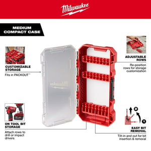 Milwaukee 48-32-9931 Customizable Medium Compact Case for IMpact Driver Accessories