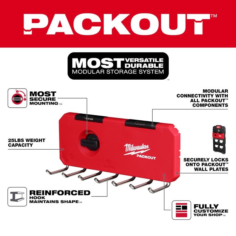 Milwaukee 48-22-8329 PACKOUT 7-Hook Row