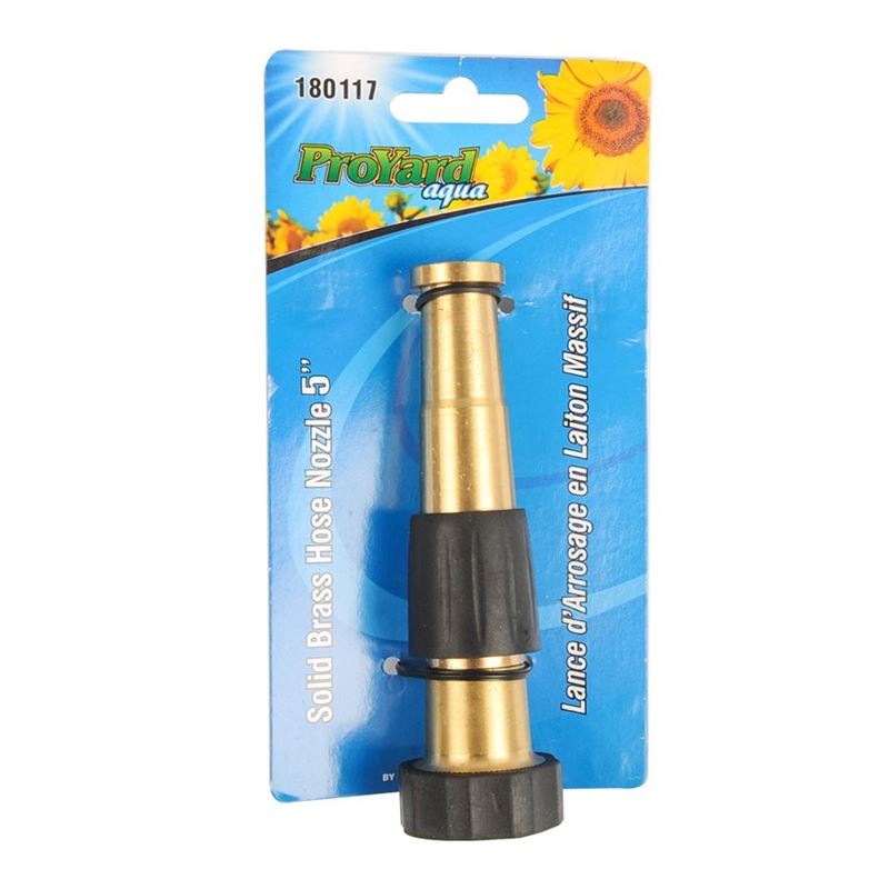 Toolway 180117 Nozzle 5 in Twist Solid Brass With Rubber Grip