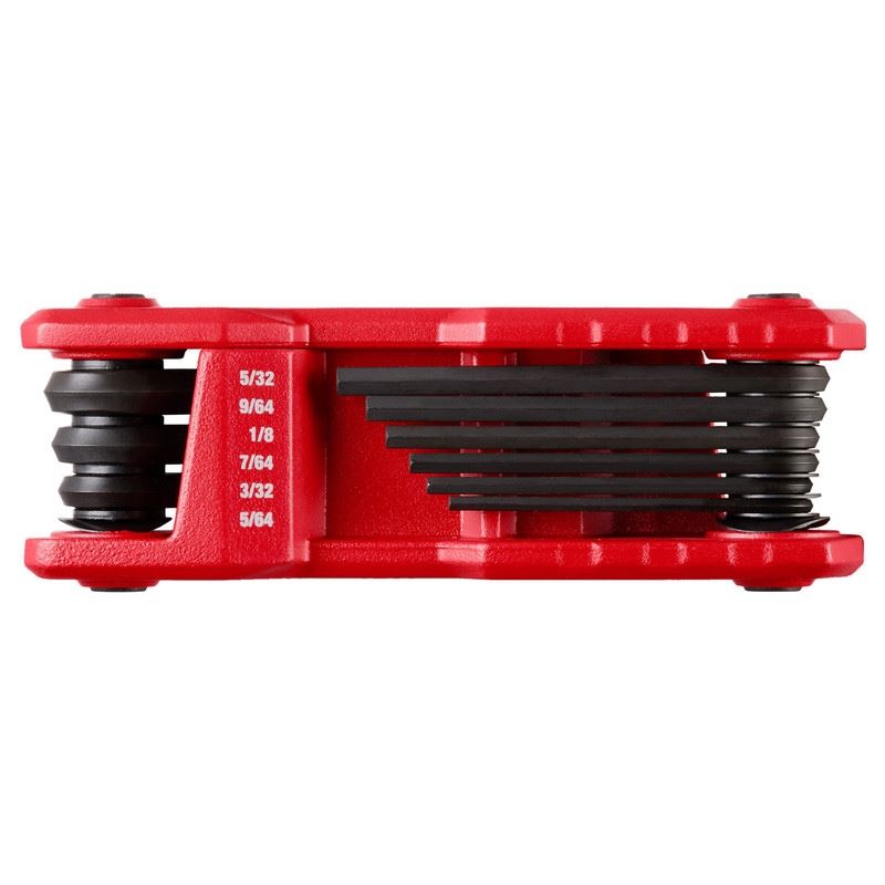 Milwaukee 48-22-2181 9 Key Folding Hex Key Set - SAE