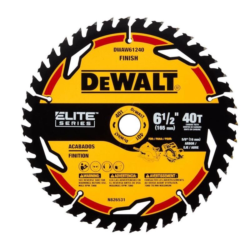 DEWALT DWAW61240 6-1/2in 40T ELITE SERIES BLADE