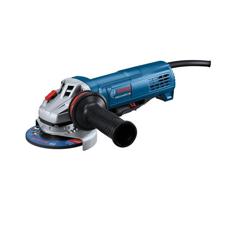 Bosch GWS10-450PD 4-1/2 In. Ergonomic Angle Grinder with No Lock-On Paddle Switch