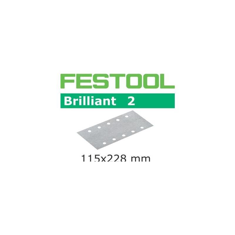 FESTOOL | 492829 Abrasives, 115mm x 228mm Brilliant2 P220 Grit, 10