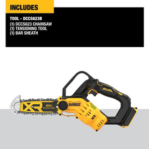 DEWALT DCCS623B 20V MAX 8 in. Brushless Cordless Pruning Chainsaw (Tool Only)