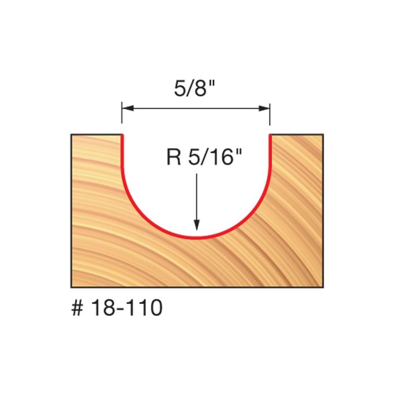 Freud | 18-110 5/16 Radius Round Nose Bit