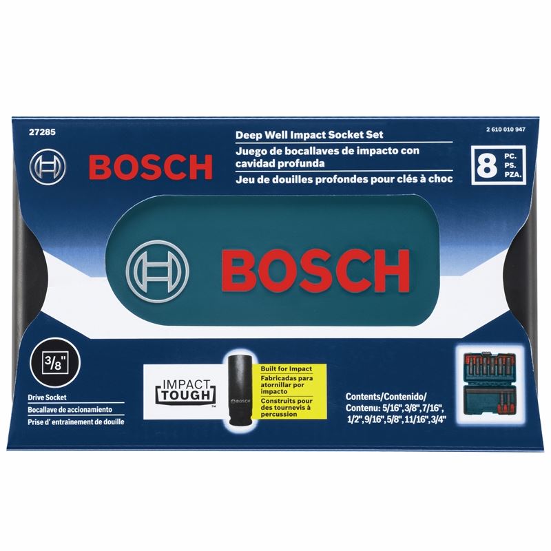 Bosch | 27285 8 Pc. 3/8 Deep Well Socket Set