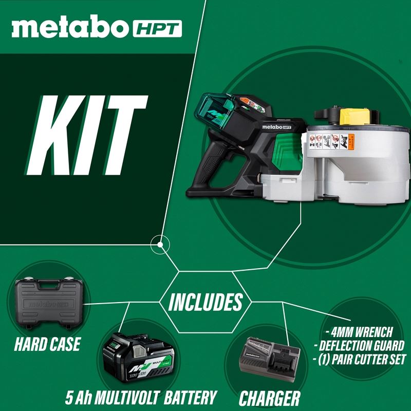 metabo HPT VB3616DAM 36V Cordless Rebar Cutter/Bender Kit