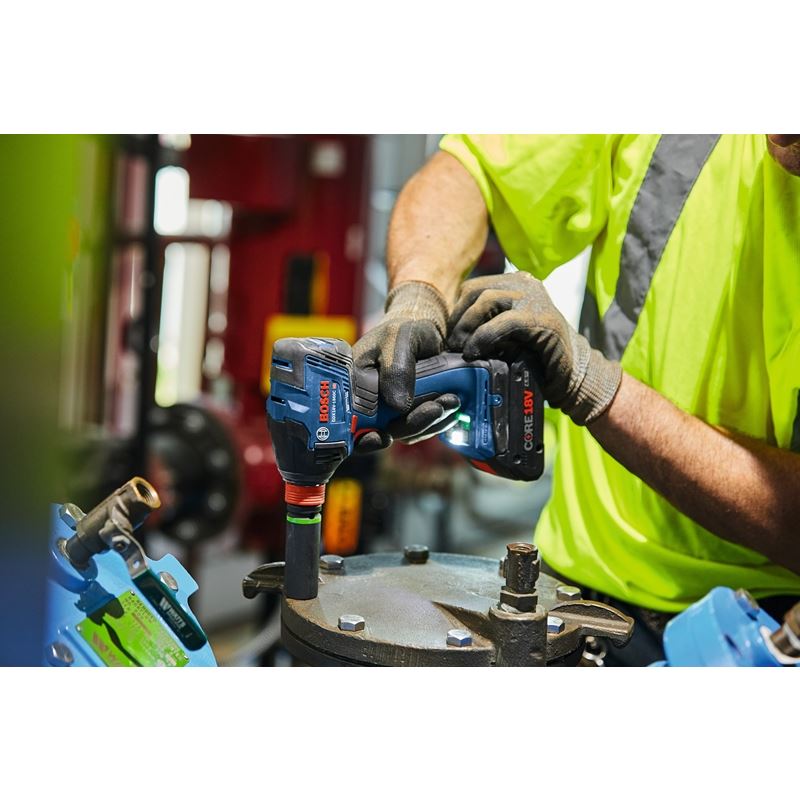 Bosch GDX18V-1860CB25 18V Connected-Ready Two-In-One 1/4 In. and 1/2 In. Bit/Socket Impact Driver/Wrench Kit with (2) CORE18V 4.0 Ah Compact Batteries and (1) Connectivity Module