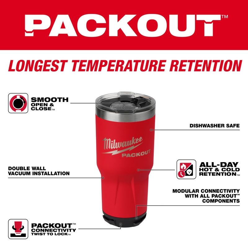 Milwaukee 48-22-8393R PACKOUT 30oz Tumbler