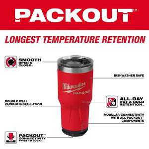 Milwaukee 48-22-8393R PACKOUT 30oz Tumbler