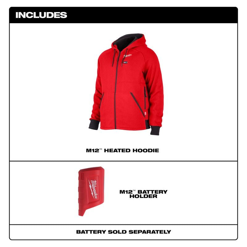 Milwaukee 306R-20 M12 HEATED HOODIE - RED