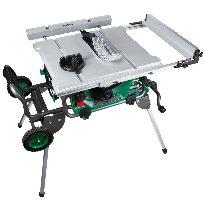 Metabo HPT C10RJSM 10 Inch Table Saw with Fold and Roll Stand