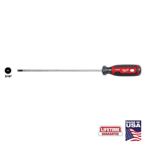 Milwaukee MT213 3/16in Cabinet 8in Cushion Grip Screwdriver (USA)