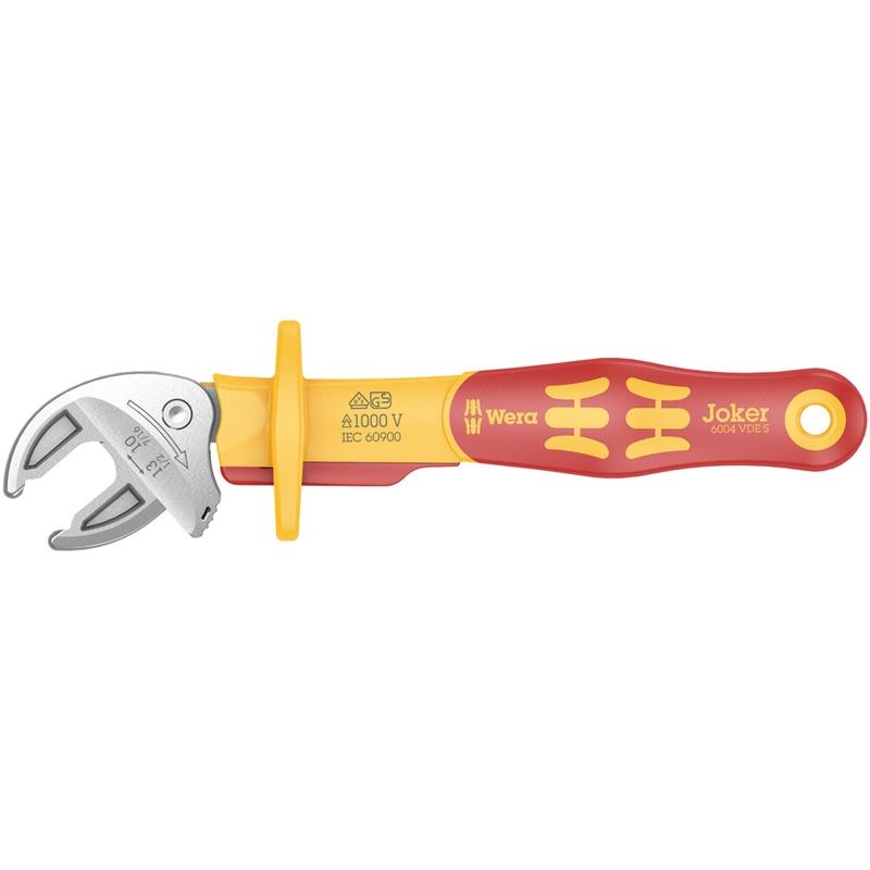 WERA 05020151001 6004 Joker VDE S VDE-insulated, self-setting spanner, 10-13 x 7/16-1/2in x 155 mm