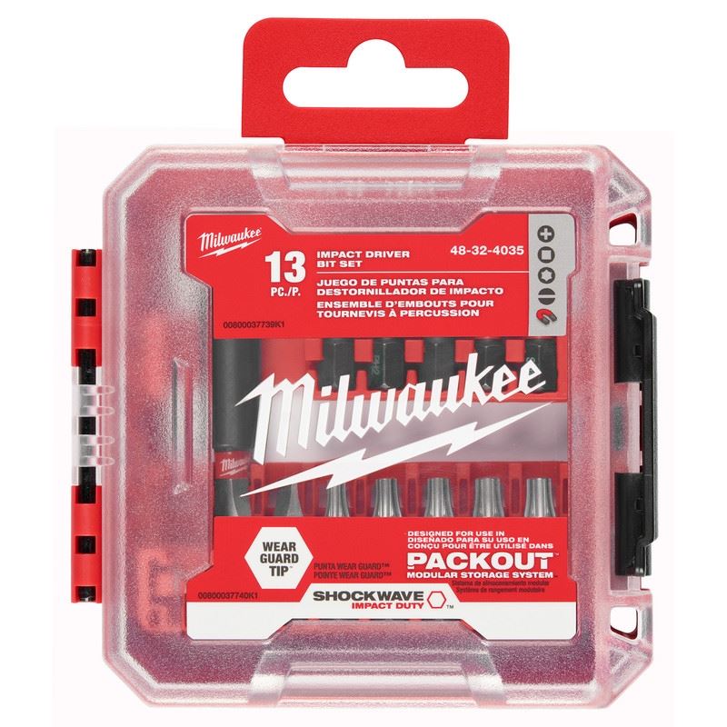 Milwaukee 48-32-4035 SHOCKWAVE Impact Duty Driver Bit Set - 13PC