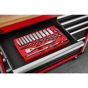 Milwaukee 48-22-9408 3/8in Drive 28pc Ratchet  and Socket Set- SAE