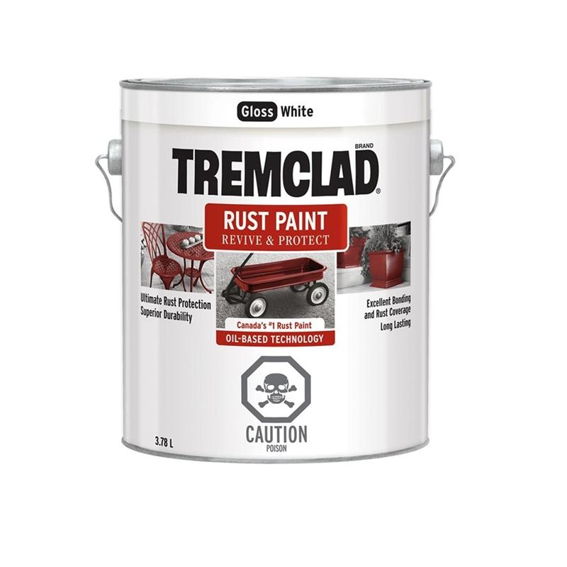 TREMCLAD Rust Paint 3.78L GLOSS WHITE